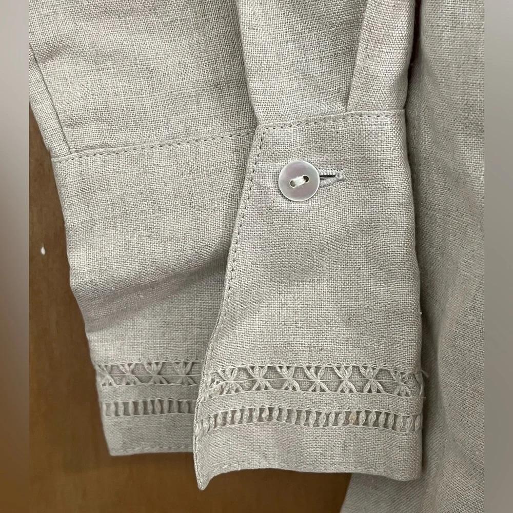 Valerie Stevens 100% Linen Tunic Blouse PS